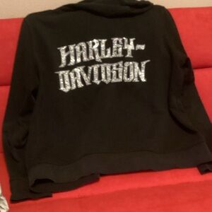 Harley-Davidson Black Sweatshirt with Silver Logo